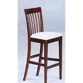 Set of 2 Contemporary Cappuccino Pacific Finish Wood Bar Stool Stools by AtHomeMart