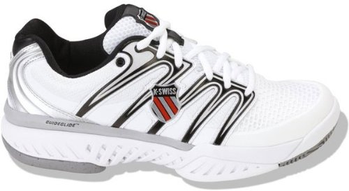 K-Swiss BigShot Men's Tennis Shoe - White/Silver/Black (11) K-Swiss BigShot Men's Tennis Shoe - White/Silver/Black (11)