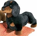 Stuffed Spats Black and Tan Dachshund Dog 14"