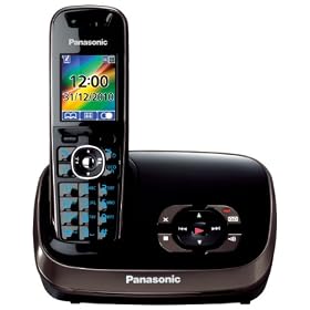 Panasonic KX-TG8521EB DECT Single Digital Cordless Phone Set with Answer Machine - Black