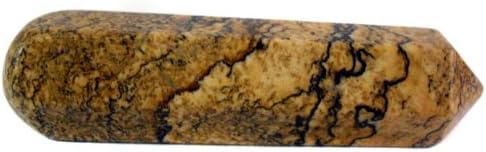Picture Jasper Massage Wand (2"+). This Crystal Wand May Be Used for Crystal Healing or in Reiki Practice.