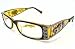 ED HARDY EHO712 Eyeglasses Vintage Tattoo EHO-712 Sky Amber Optical Frames