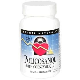 Source Naturals Policosanol, with Coenzyme Q10, 10 mg, Tablets, 120 tablets