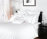 Pinzon Hotel Satin Stitch 400-Thread-Count Sateen Full/Queen Duvet, Sage