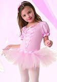  Spice International Pink Rose Ballerina Tutu dress Dance Leotard Girl 