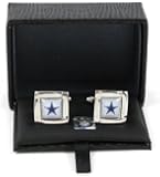 NFL Dallas Cowboys Square Cufflinks with Square Shape Logo Design Gift Box Set