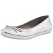 Me Too Women's Happy Atheleisure Flat,Silver Metallic,9 M US