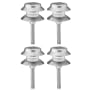Malibu Outdoor One-Light Solar-Powered Mini Metal Tier Light, 4 Pack #LZ407-4