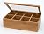 Lipper Divided Bamboo Tea Box with Clear Lid