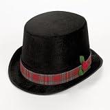 Polyester Christmas Caroler Top Hat
