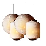 String-Along Electric 2 Cylinder and 2 Sphere Lantern 4-pk.