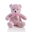 Elegant Baby Cotton Cable Knit Teddy Bear - Pink