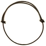 2mm Dark Brown Leather Cord Adjustable Knotted Necklace
