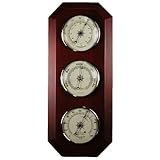 Home Weather Station Barometer Thermometer Hygrometer in Cherry