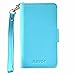 Navor iPhone Life Protective Deluxe Book Style Folio Wallet Leather Case for iPhone 5 & iPhone 5S ( Sky Blue )