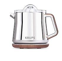 Krups ZX800 Silver Art Collection Citrus Press, Stainless Steel/Chrome