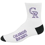 Colorado Rockies Men's White 10-13 Cuff Socks at Football Fanatics