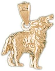 Dazzlers Solid 14k Gold German Shepherd Dog Charm Pendant Available in three colors from jewelsberry (weights: 3.0 grams only)