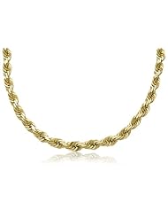 14k New Solid Yellow Gold Diamond Cut Rope Chain / Necklace 8mm Wide 16" inch Long