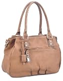 MSQ00619BR Brown Deyce 'Edlyn' Stylish PU Close-Out High Quality Women/Girl Fashion Designer Work School Office Lady Student Handbag Shoulder Bag Purse Totes Satchel Clutches Hobos
