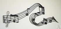 Abstract Musical Notes Piano Jazz Wall Artwork Art
