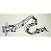 Abstract Musical Notes Piano Jazz Wall Artwork Art