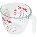 Pyrex Prepware 1-Cup Measuring Cup, Clear with Red Measurements
