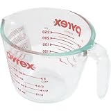 Pyrex Prepware 1-Cup Measuring Cup, Clear with Red Measurements