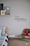 A baby makes love stronger, nights longer, days shorter, bankroll smaller, home happier, and a future worth living Wall Art Vinyl Lettering Decal Sticker NURSERY