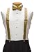 LSU Suspenders - Louisiana State University Gold Suspenders with LSU Tigerhead Logo
