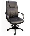 Royale Leather Executive Office Chair / High Back w/ Gas Lift & Tilt and Ergonomic Lumbar Support