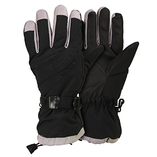 Women's Waterproof / Thinsulate Lined Ski Glove Black, Large