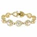 Aristocratic Vermeil (24k Gold over Sterling Silver) Simulated Diamond cz Teardrop Tennis Bracelet