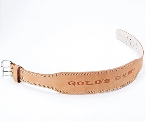 Golds Gym 4 Stitched Leather Weight Lifting Belt Mens Medium