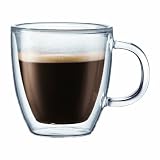 Bodum Bistro Double-Wall Insulated 10-Ounce Glass Mug, Set of 2 ~ Bodum