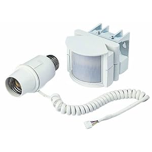 Heath Zenith SL-5212-WH Motion Sensor Light Control, Screw-In Module (150 Watt), White