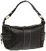 Tianni Leather Hobo,Black,one size
