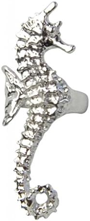 Sterling Silver Seahorse Ear Cuff Wrap Right Ear