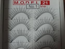 MODEL 21 False fake Lashes, No. 1 Eyelashes 10 Pairs