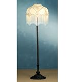 Meyda 63.5H Heart Fabric And Fringe Floor Lamp