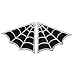 SpiderWeb Spider Web Collar Punk Gothic Iron On Patches B/W