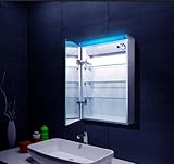 Spiegelschrank mit Aluminium Korpus Beleuchtung LED RGB Farbwechsel50x60cm