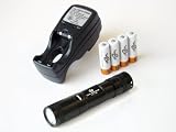 OLIGHT T15 w. Cree Q5 LED 5 levels, 3 modes, 120 lumens with 4 pcs pre-charged Tenergy AA... by Tenergy