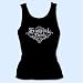 Gothic Black Grateful Dead Tank Top ~ Tank/Boy Beater Ladies Grateful Dead Black with Silver design of Tribal Steal Your Face Tattoo-style Logo-Official Grateful Dead Merchandise New 2008!