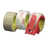 Scotch Commercial Performance Packaging Tape, Refillable Dispenser, 1 Roll