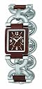 Fossil Ladies Dress, Brown Leather and SS link bracelet, Brown Dial ES1981