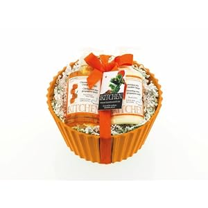 Upper Canada Soap & Candle Kitchen Salad Bowl Gift Set with Hand Wash and Hand Lotion, Clementine with Candied Ginger
