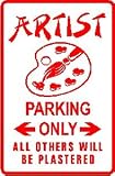 ARTIST PARKING sign * street paint craft