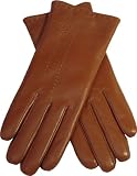 Messori® Damen Lederhandschuhe aus Ziegennappaleder, Braun, Größe 7