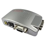 VGA to TV AV Composite RCA S-Video Convertor Box Adaptor for Computer Laptop PC MAC Monitor (Silver)